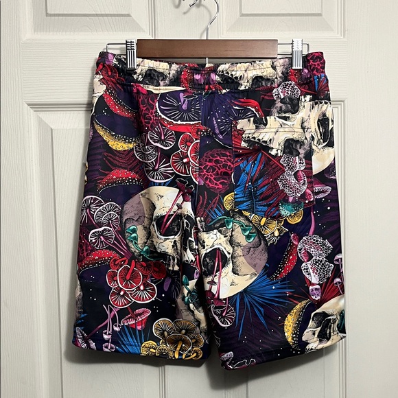 Men's Skull Graphic Swim Board Shorts - Multicolor - Picture 4 of 5